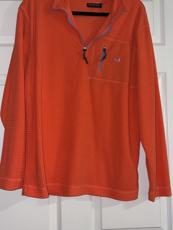 Southern Marsh Other - Southern Marsh Women’s Orange Waffle-Knit Quarter Zip